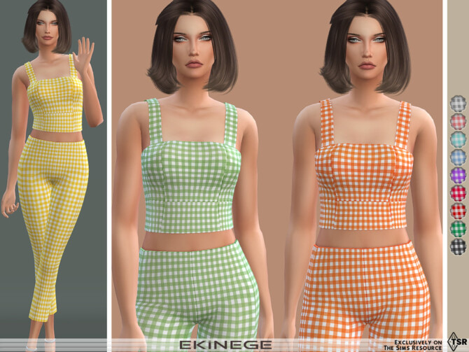 Gingham Crop Top by ekinege at TSR