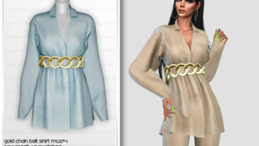 Gold Chain Belt Shirt MC274 by mermaladesimtr at TSR