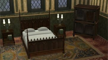 Gothic Bedroom Set II by Clara at All 4 Sims