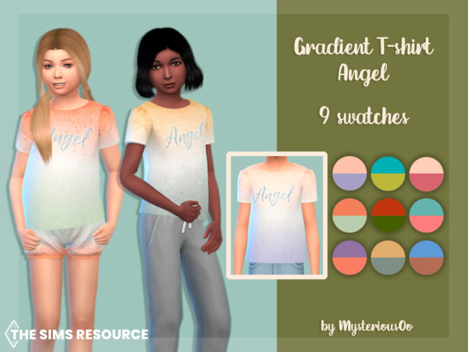 Gradient T-shirt angel by MysteriousOo at TSR