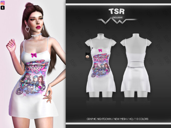 Graphic Nightgown BD534 by busra-tr at TSR