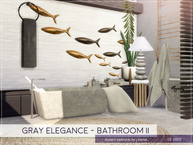 Gray Elegance Bathroom II by Lhonna at TSR