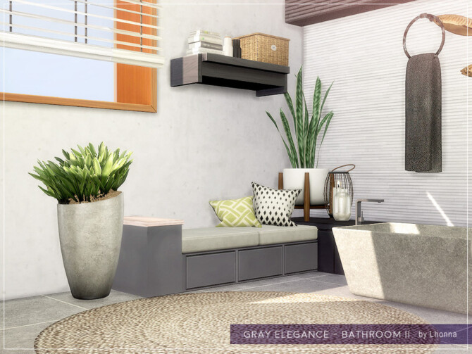 Gray Elegance Bathroom II by Lhonna at TSR