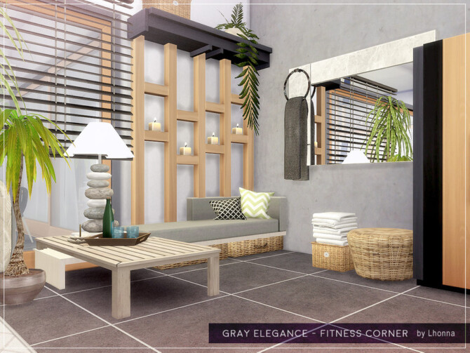 Gray Elegance Fitness Corner by Lhonna at TSR