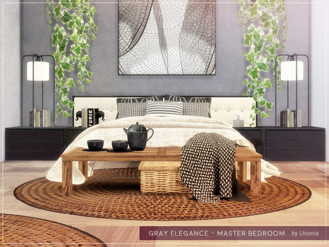 Gray Elegance Master Bedroom by Lhonna at TSR