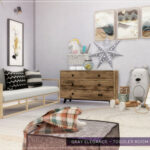 Gray Elegance Toddler Room by Lhonna at TSR