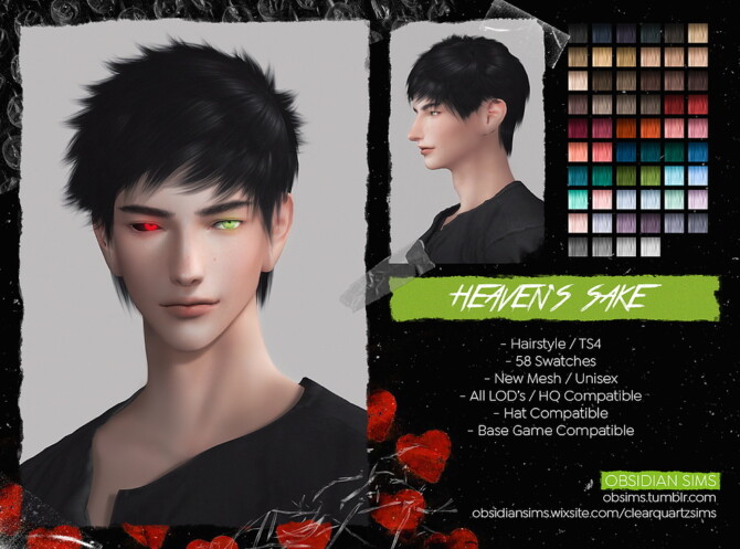 HEAVEN’S SAKE HAIRSTYLE at Obsidian Sims