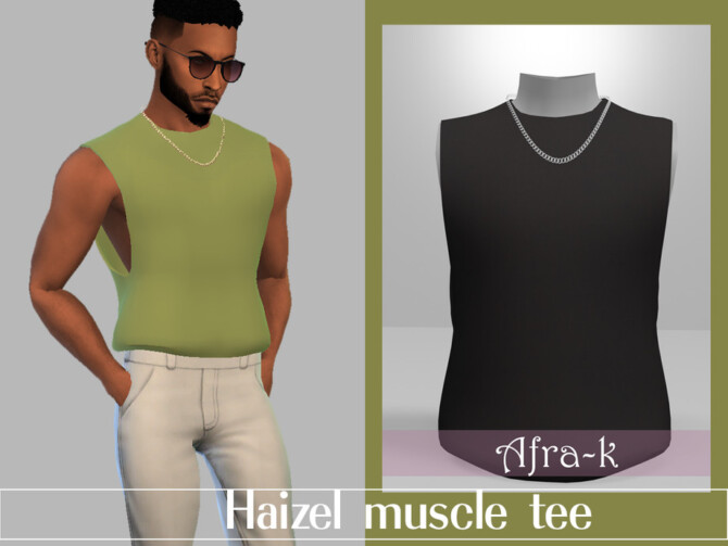 Haizel muscle tee by akaysims at TSR