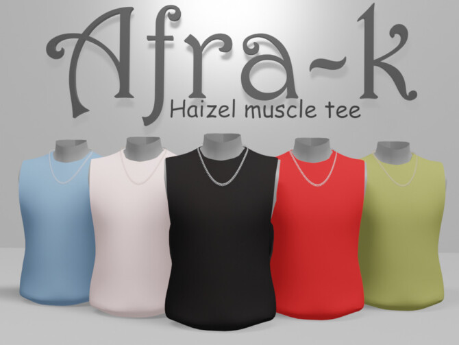 Haizel muscle tee by akaysims at TSR