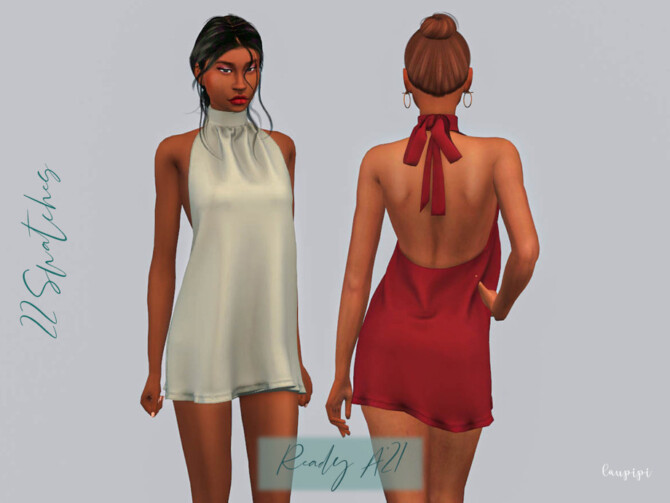 Halter Dress DR431 by laupipi at TSR