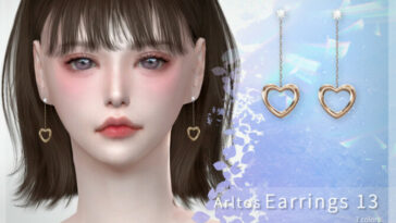 Heart earrings 13 by Arltos at TSR