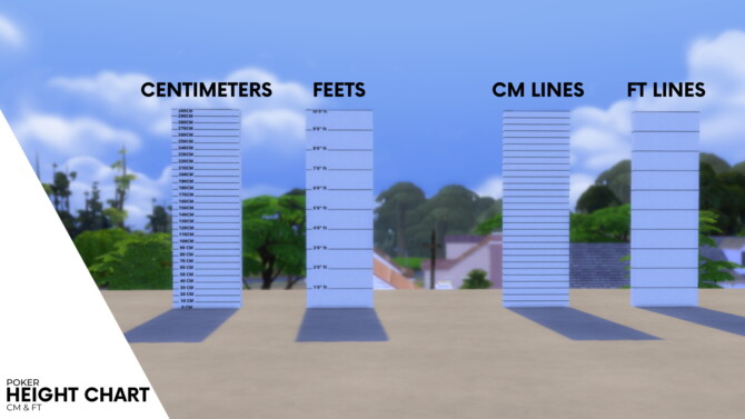 Height Chart by Poker at Mod The Sims 4