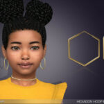 Hexagon Hoop Earrings For Kids by feyona at TSR