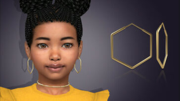 Hexagon Hoop Earrings For Kids by feyona at TSR