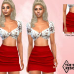 High Waisted Red Skirt by Saliwa at TSR