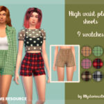 High waist plaid shorts by MysteriousOo at TSR