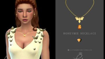 Honeybee Necklace by Glitterberryfly at TSR