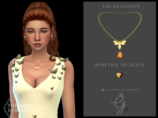 Honeybee Necklace by Glitterberryfly at TSR