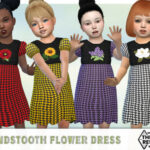 Houndstooth Flower Dress by Pelineldis at TSR