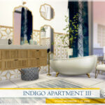 Indigo Apartment Bathroom I by Lhonna at TSR