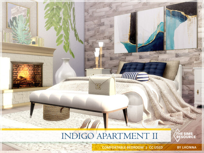 Indigo Apartment Bedroom by Lhonna at TSR