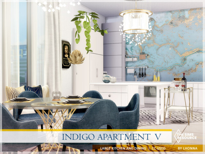 Indigo Apartment Kitchen And Dining by Lhonna at TSR