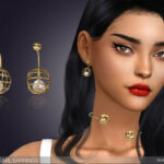 Izolda Pearl Earrings by feyona at TSR