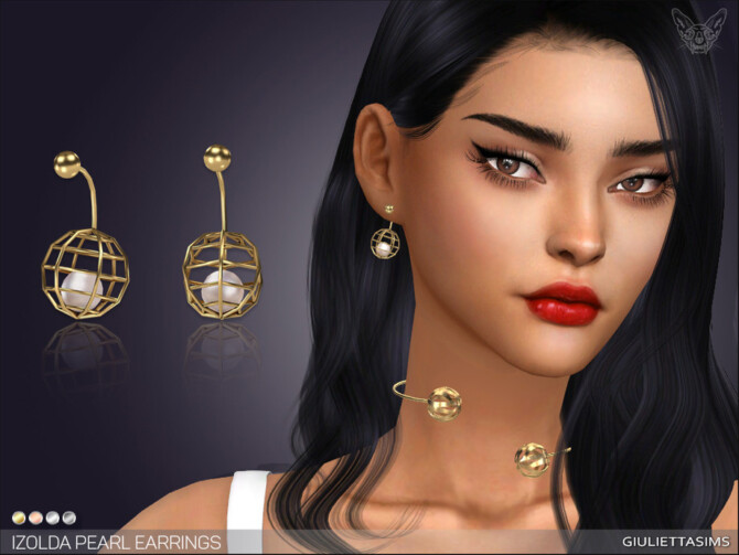 Izolda Pearl Earrings by feyona at TSR