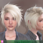 J035 Battler hair for females at Newsea Sims 4