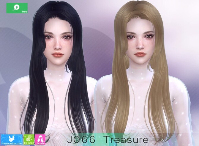 J066 Treasure hair at Newsea Sims 4