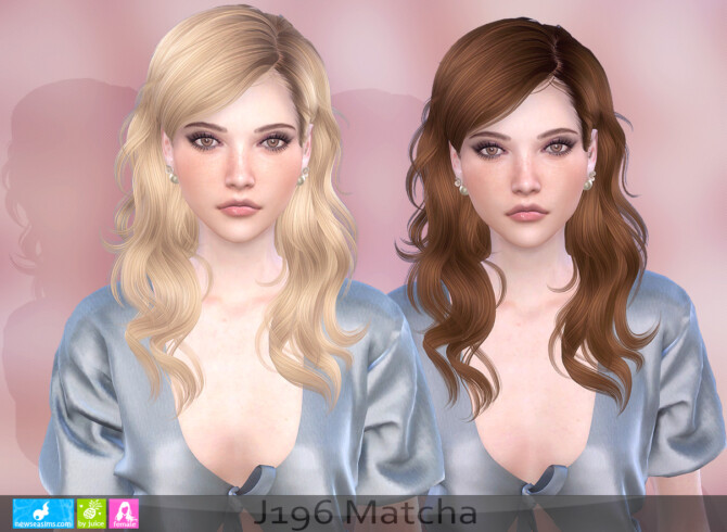 J196 Matcha hair (P) at Newsea Sims 4