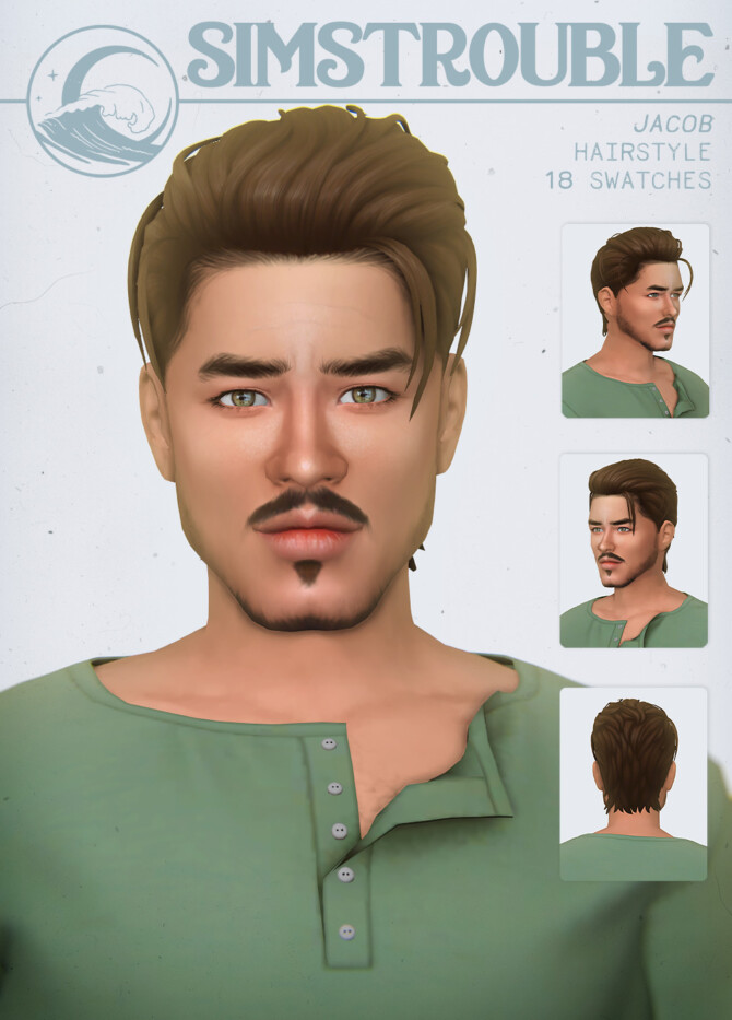 JACOB hair for males at SimsTrouble