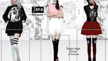 JOKO Thigh-high Socks by Helsoseira at TSR