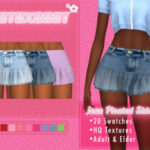 Jean Pleated Skirt by B0T0XBRAT at TSR