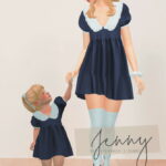 Jenny Dress + Tot Version at Daisy Pixels