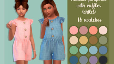 Knitted jumpsuit with ruffles Child by MysteriousOo at TSR