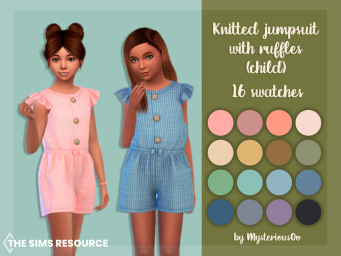 Knitted jumpsuit with ruffles Child by MysteriousOo at TSR