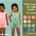 Knitted jumpsuit with ruffles Toddler by MysteriousOo at TSR