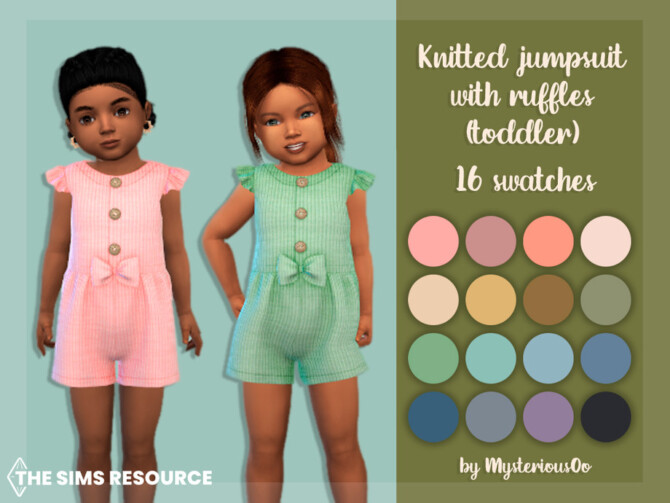 Knitted jumpsuit with ruffles Toddler by MysteriousOo at TSR