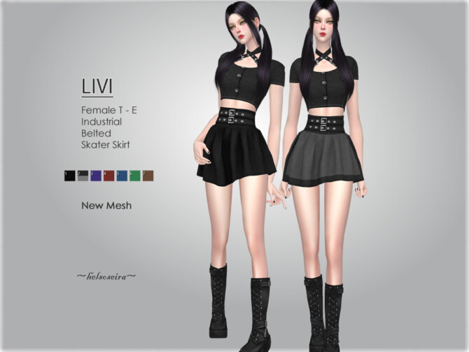 LIVI Mini Skirt by Helsoseira at TSR