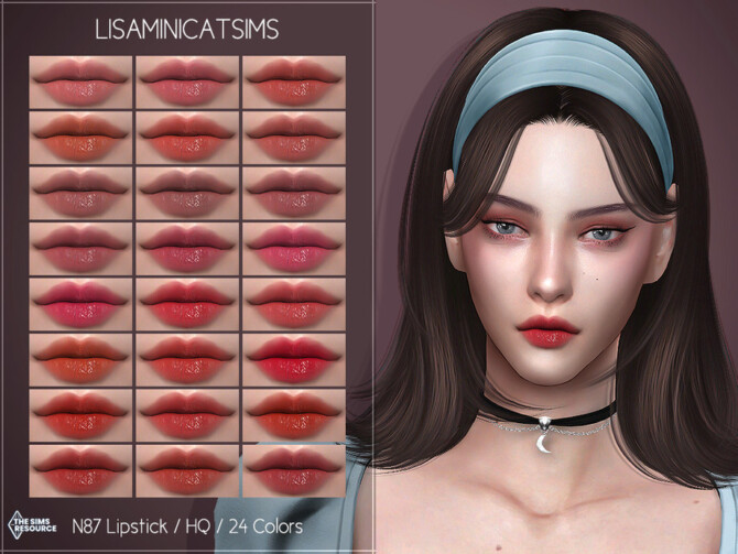 LMCS N87 Lipstick (HQ) by Lisaminicatsims at TSR