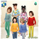 Land Shirt Girls by Chalipo at All 4 Sims