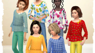 Land Shirt Girls by Chalipo at All 4 Sims