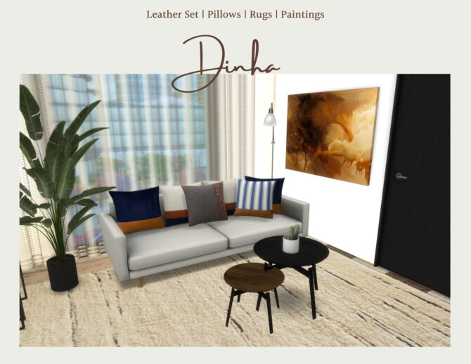 Leather Set: Pillows | Rugs | Paintings at Dinha Gamer