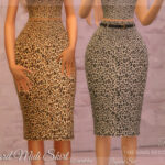 Leopard Midi Skirt by Dissia at TSR