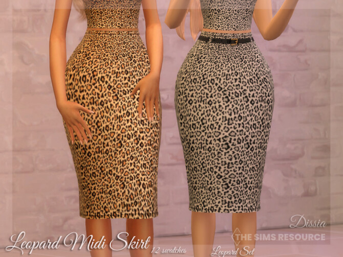 Leopard Midi Skirt by Dissia at TSR