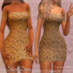 Leopard Short Dress by Dissia at TSR