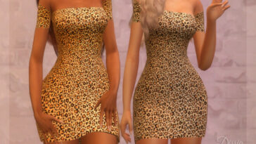 Leopard Short Dress by Dissia at TSR