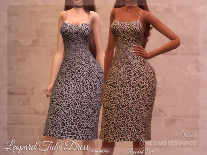 Leopard Tube Dress by Dissia at TSR