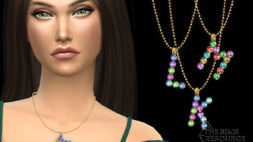 Letter KLM multicolor pendant set by NataliS at TSR